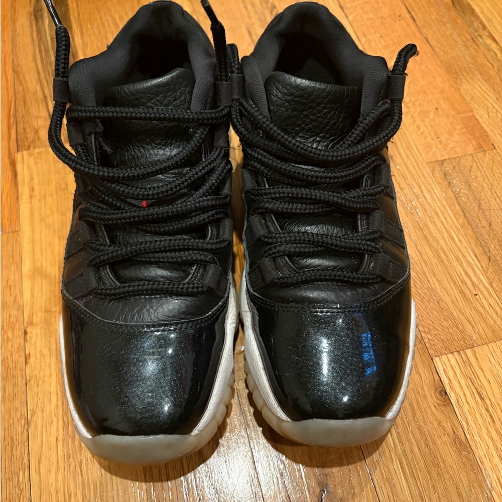 Jordan Kids Black Patent Leather Low-Top Sneakers